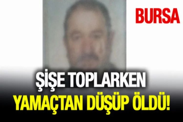 Bursa'da şişe toplarken yamaçtan düşerek öldü