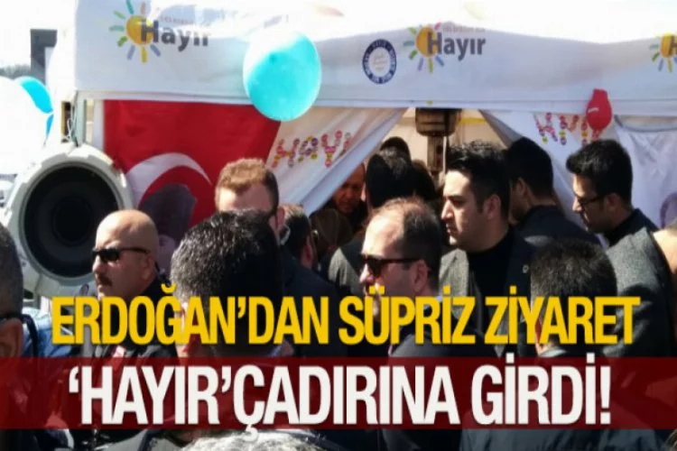 Erdoğan 'Hayır' çadırında!