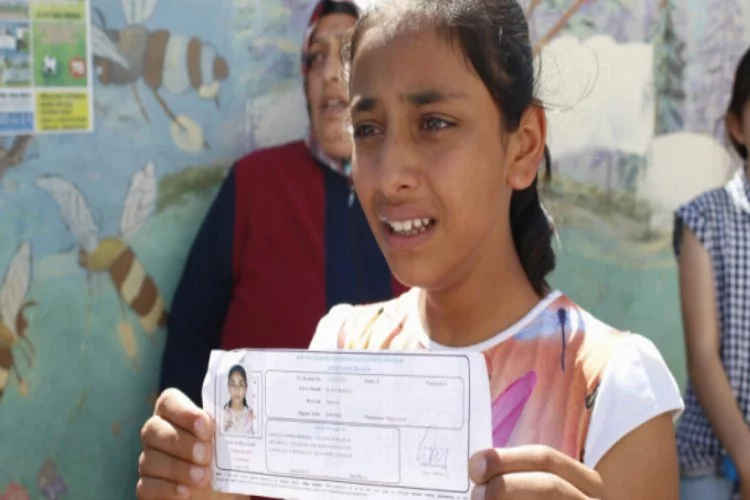 Küçük kızın gözyaşları: Sınava alınmadı