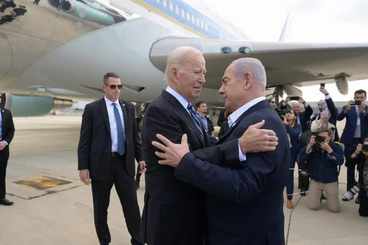 ABD Başkanı Biden ve Netanyahu'dan ortak açıklama: Katliama 'patlama' dedi!