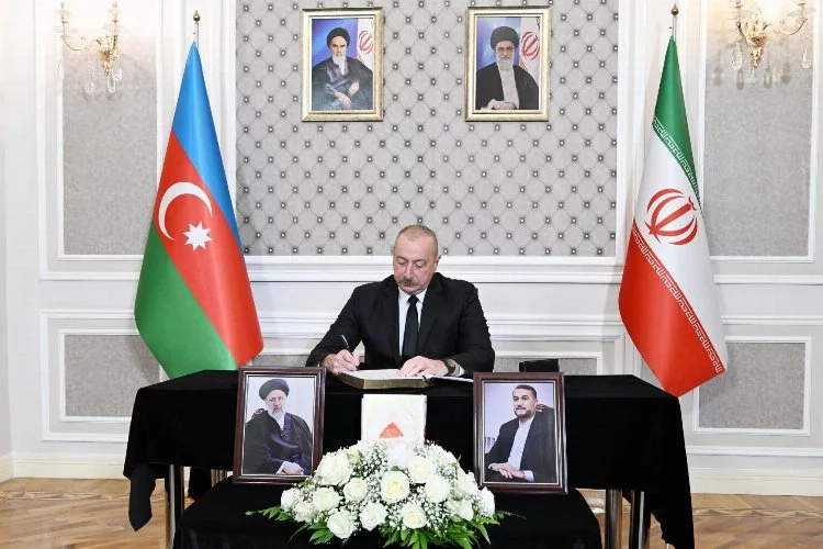 Aliyev’den İran büyükelçiliğine taziye ziyareti