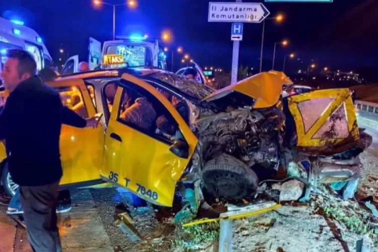 Ticari taksi hurdaya döndü: 1 ölü, 5 yaralı!