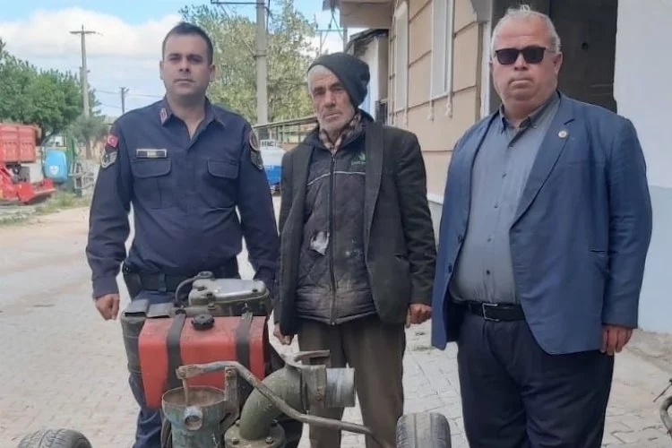 Bursa'da tarladan su motoru çalan hırsızları JASAT yakaladı