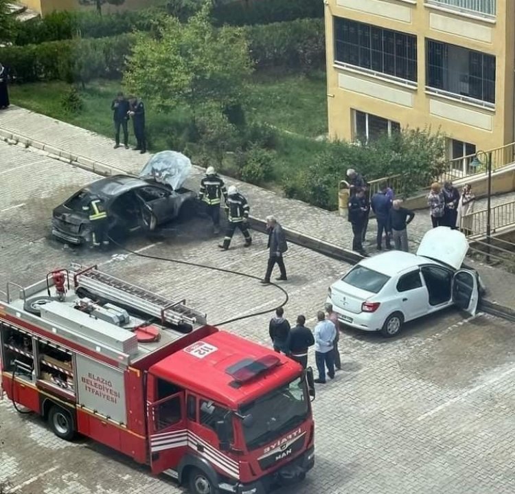 Elazığ’da otomobil alevlere teslim oldu!-Bursa Hayat Gazetesi-2