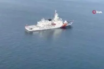 Batan gemide arama çalışmaları havadan görüntülendi