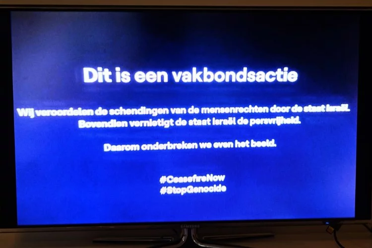 Belçika televizyonu Eurovision yayını sırasında İsrail'i protesto etti