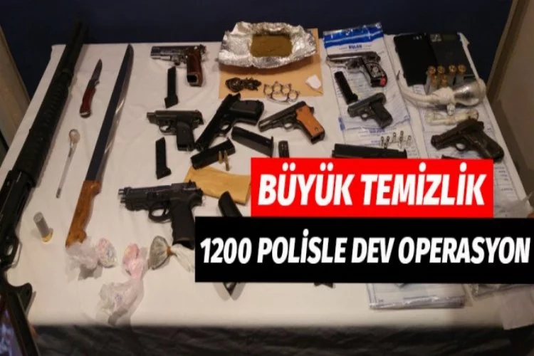 Bursa'da 1200 polisle dev operasyon!