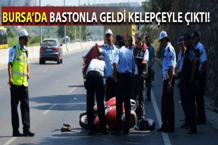 Bursa'da bastonla geldiği mahkemeden tutuklanarak çıktı