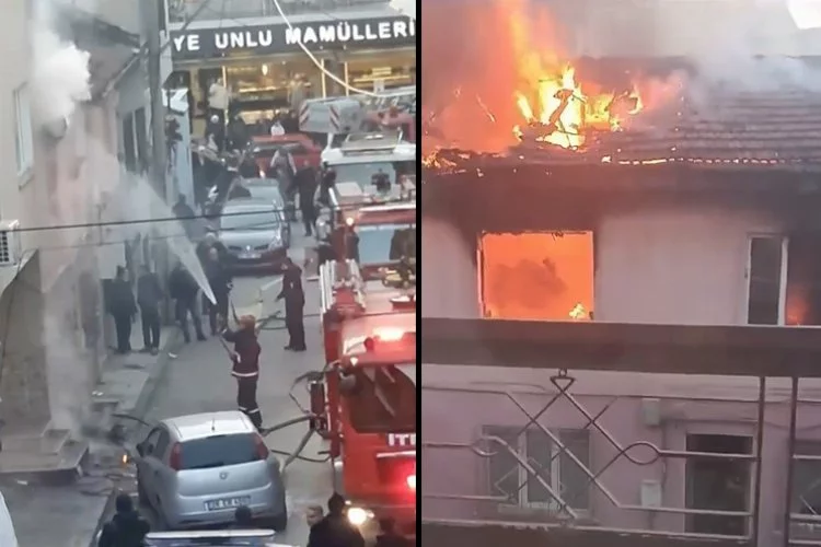 Bursa'da binada korkutan yangın!