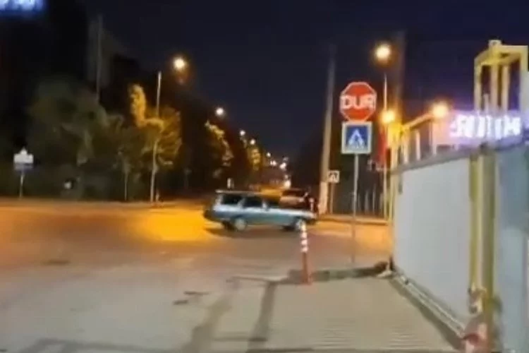 Bursa'da drift atan sürücü kamerayı görünce kaçtı