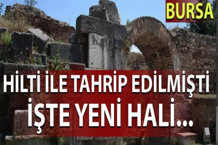 Bursa'da hilti ile tahrip edilmişti işte yeni hali