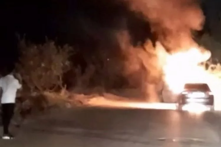 Bursa'da otomobiller ateş topuna döndü