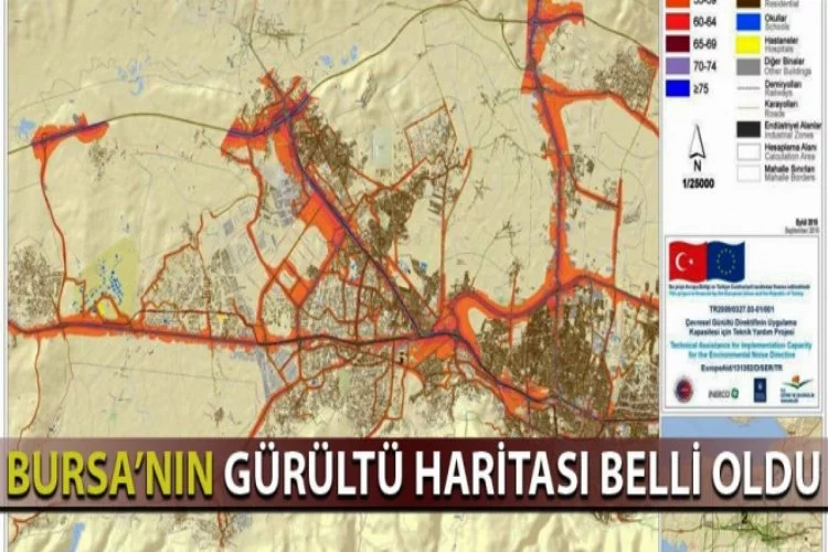 Bursa'nın gürültü haritası belli oldu