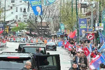 Cumhurbaşkanı Erdoğan'a Bursa'da coşkulu karşılama