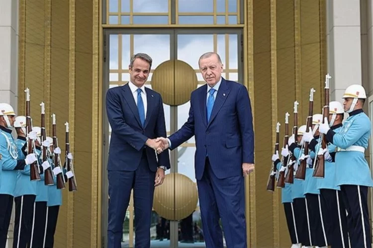 Cumhurbaşkanı Erdoğan, Yunanistan Başbakanı Miçotakis'i ağırladı