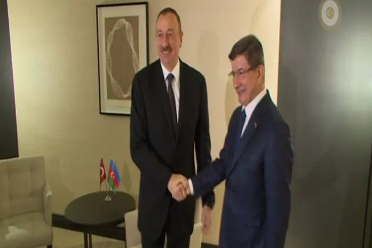 Davutoğlu, Azerbaycan Cumhurbaşkanı ile görüştü