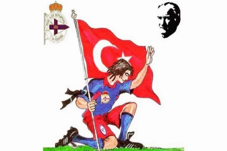 Deportivo taraftarları Atatürk'ü unutmadı
