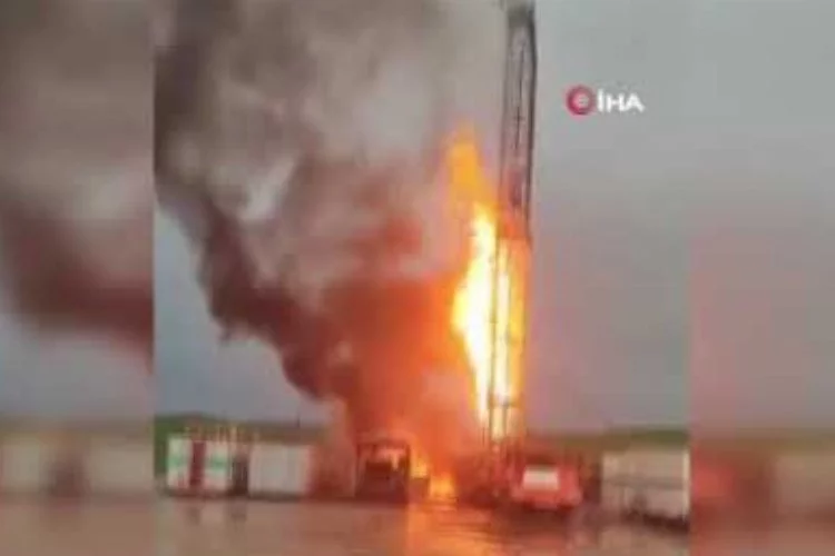 Diyarbakır’da petrol kuyusundaki patlama anı kamerada