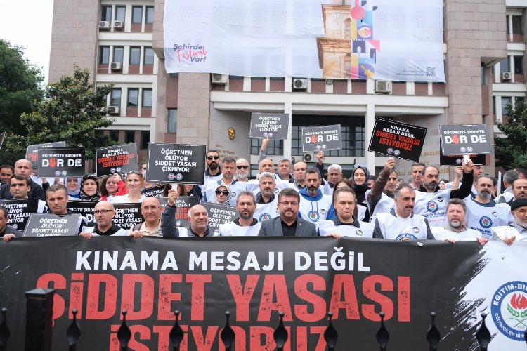 Okul müdürünün öldürüldüğü olay Bursa'da protesto edildi - Bursa Hayat Gazetesi-5
