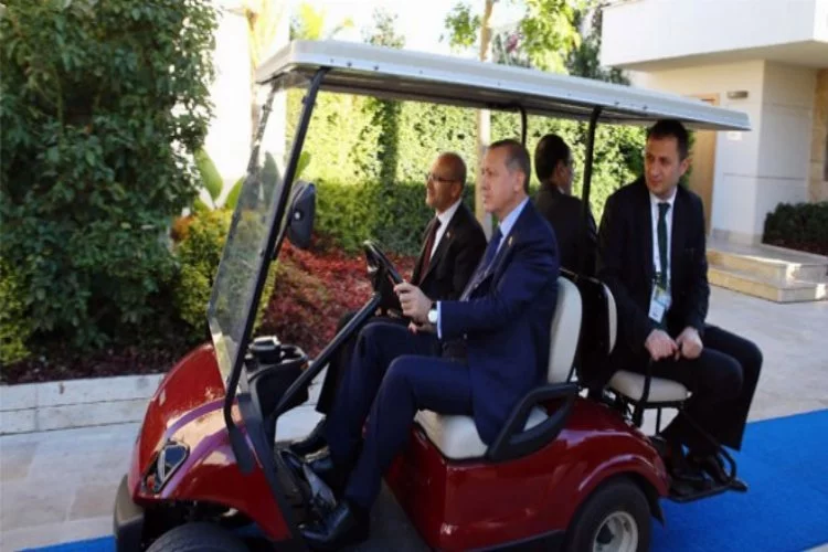 Erdoğan 'buggy' koltuğunda