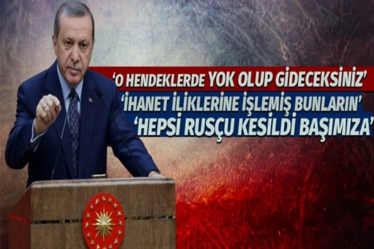 Erdoğan: Hendeklerde yok olacaksınız!