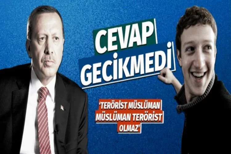 Erdoğan Zuckerberg'e Facebook'tan yanıt verdi!