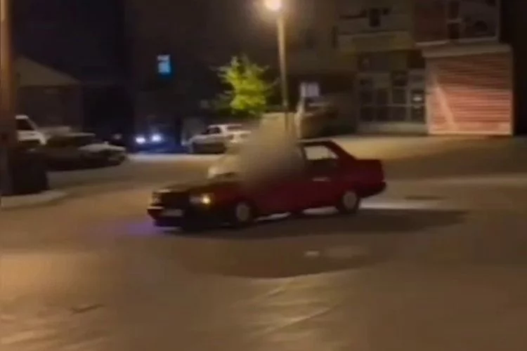 Erzurum'da drift atan sürücüye rekor ceza!