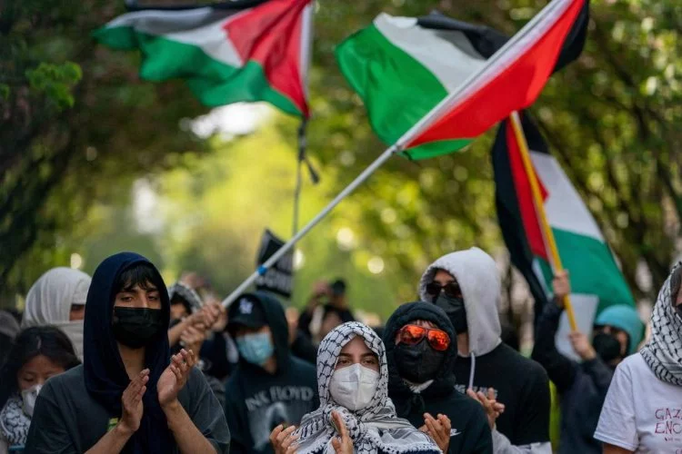 Filistin destekçisi protestolarla ilgili açıklama