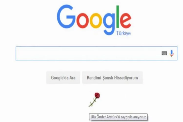 Google Mustafa Kemal Atatürk'ü unutmadı