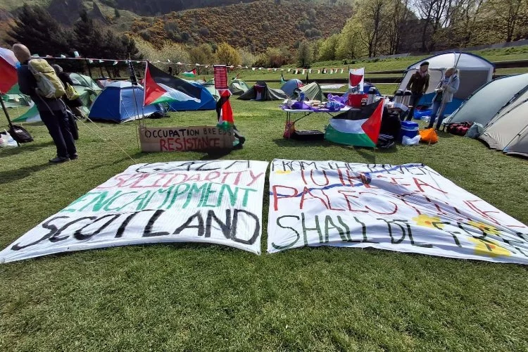 İskoçya’da Gazze’ye destek gösterisi
