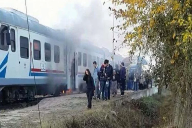 İzmir Ödemiş'te yolcu treninde korkutan yangın!