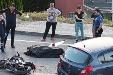 Kazada motosiklet sürücüsü olay yerinde can verdi!
