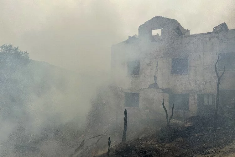 Köyde yangın: 3 ev alevlere teslim oldu!