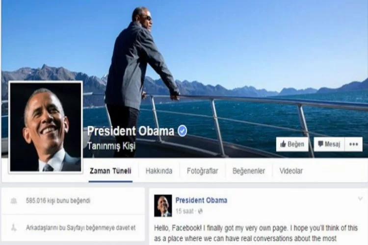 Obama Facebook açtı bakın sonra ne oldu?