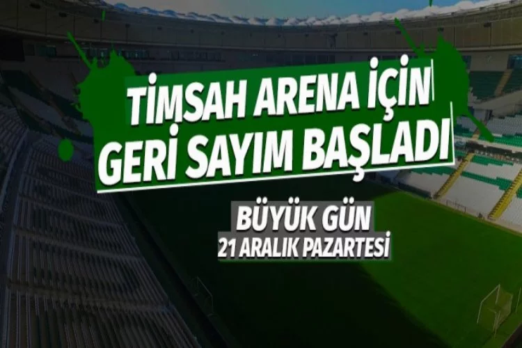 Timsah Arena Bursalılarla buluşmaya hazır!
