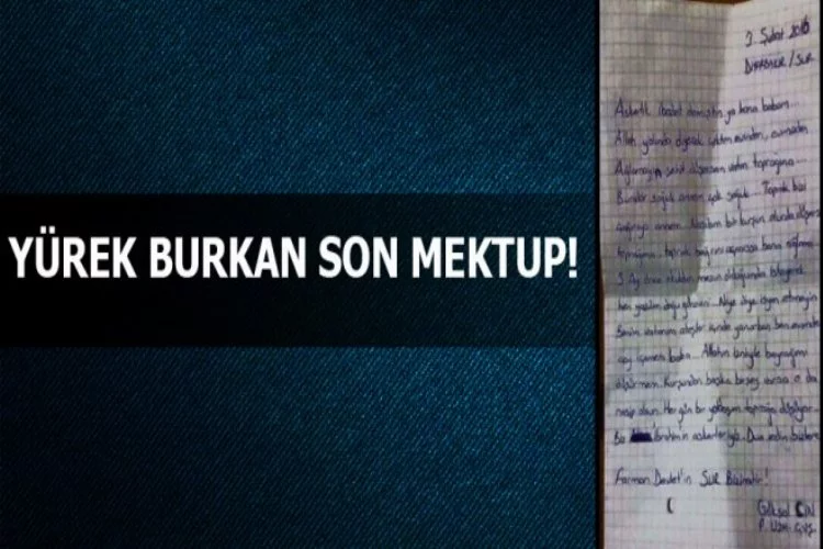 Zonguldaklı şehidin yürek burkan son mektubu